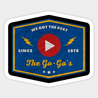 The Gogos // Play Button Sticker